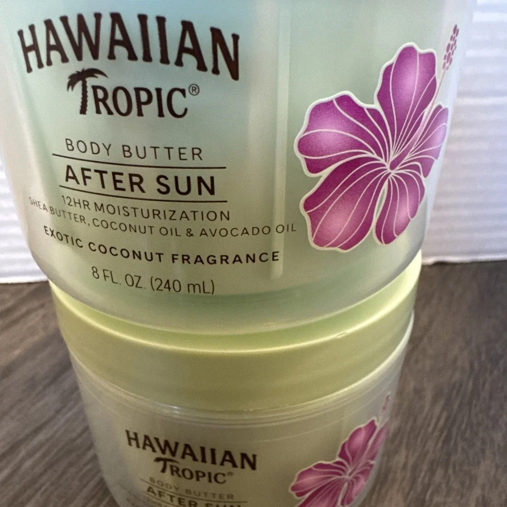 2 Hawaiian Tropic After Sun Body Butter with Coconut Oil, Beach Essentials,
